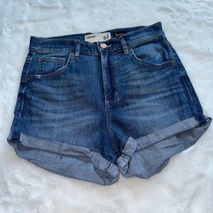 Garage Dark Blue Jean Shorts